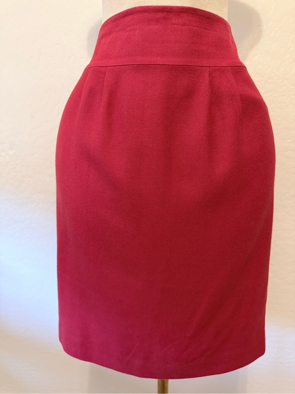 Classiques Entier Coral Pink 100% Silk Pencil Skirt Size 14